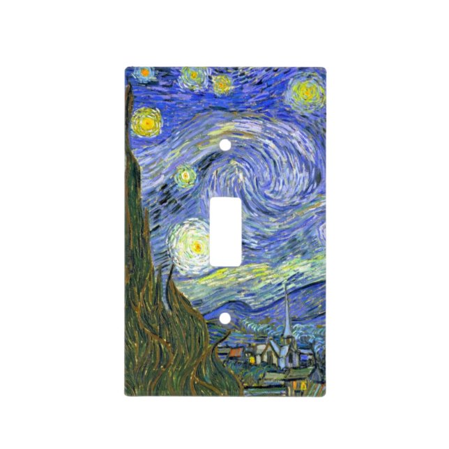Starry Night by Vincent Van Gogh Light Switch Cover (Front)