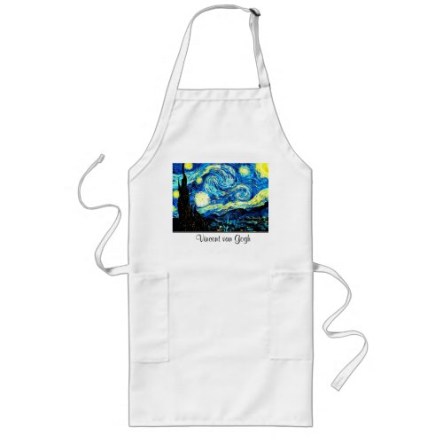 Starry Night by Vincent van Gogh Long Apron