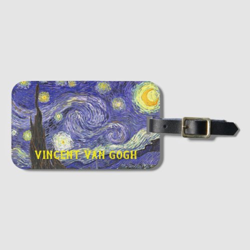 Starry Night by Vincent van Gogh Luggage Tag