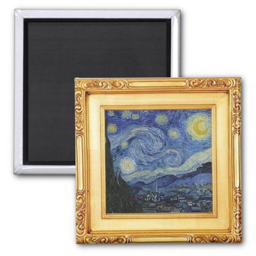 Starry Night by Vincent Van Gogh _ Magnet