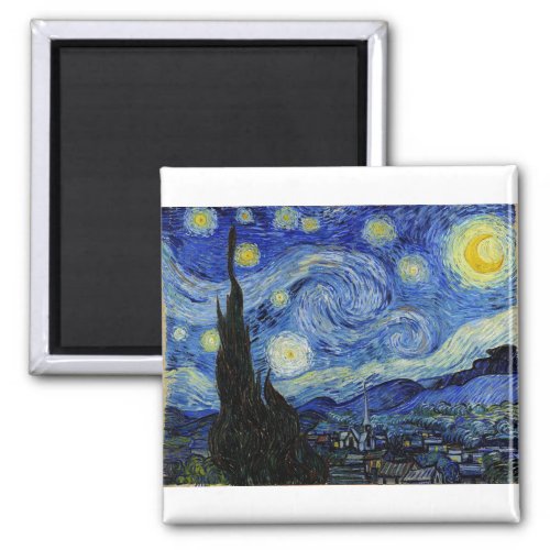 Starry Night by Vincent Van Gogh Magnet