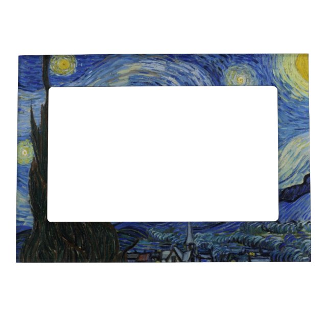 Starry Night by Vincent Van Gogh Magnetic Picture Frame (Front)