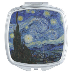 Starry Night by Vincent Van Gogh Makeup Mirror