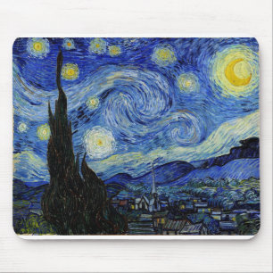 Starry Night by Vincent Van Gogh Mouse Pad