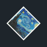 Starry Night by Vincent van Gogh Napkins<br><div class="desc">Starry Night,  famous painting by Vincent van Gogh</div>