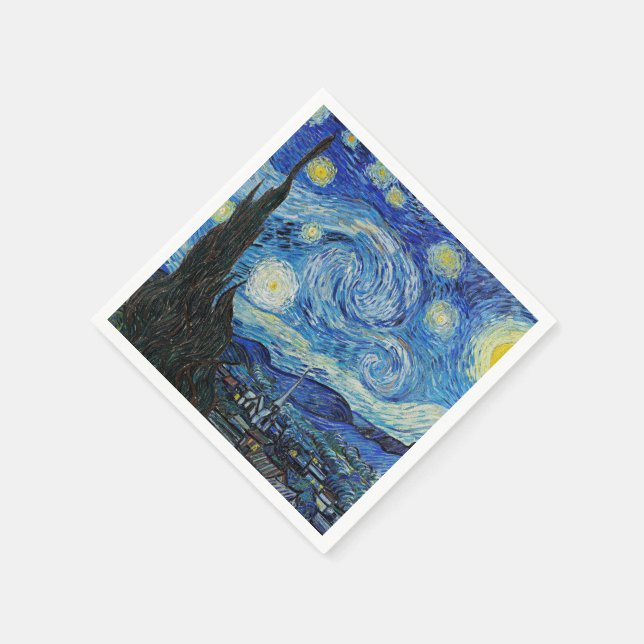 Starry Night by Vincent van Gogh Napkins (Corner)