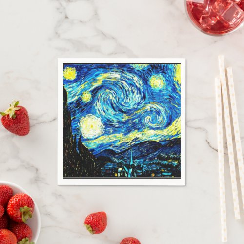 Starry Night by Vincent van Gogh Napkins