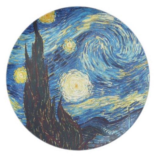 Starry Night by Vincent van Gogh Plate | Zazzle