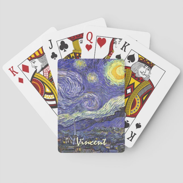 Starry Night by Vincent van Gogh Poker Cards (Back)