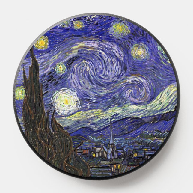 Starry Night by Vincent van Gogh PopSocket Zazzle