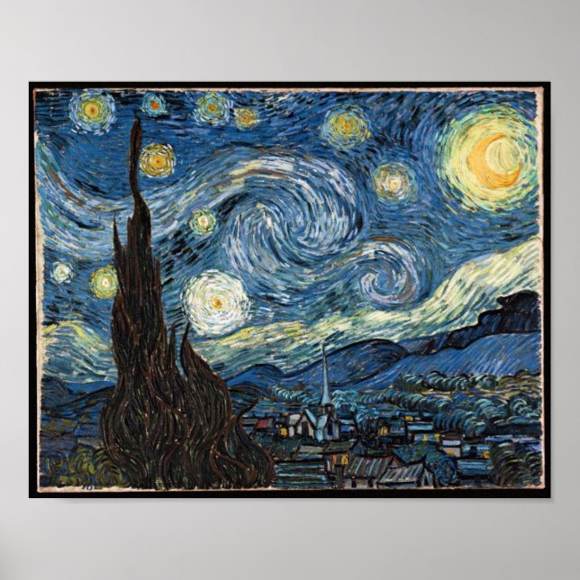 Starry Night by Vincent Van Gogh Poster (Front)