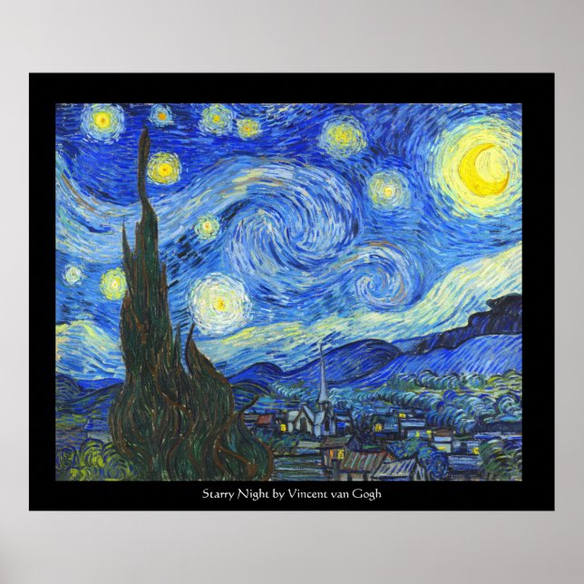 Starry Night by Vincent van Gogh Poster (Front)