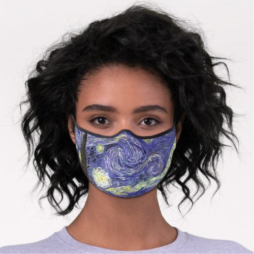 Starry Night by Vincent van Gogh Premium Face Mask