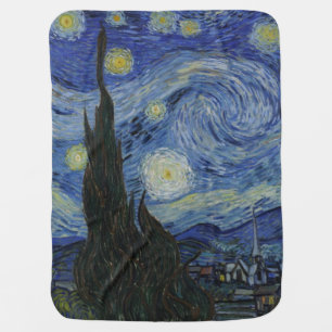 Starry Night by Vincent Van Gogh Receiving Blanket