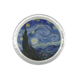 Starry Night by Vincent Van Gogh Ring