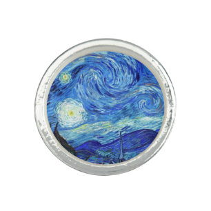 Starry Night By Vincent Van Gogh Ring