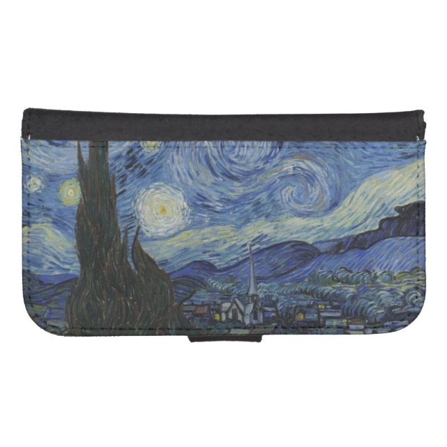 Starry Night by Vincent Van Gogh Samsung Galaxy Wallet Case (Front (Horizontal))