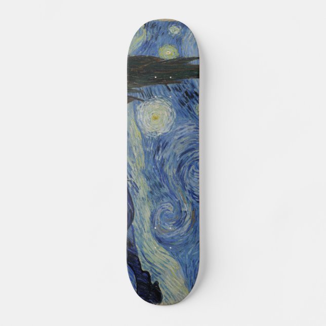 Starry Night by Vincent Van Gogh Skateboard Deck (Front)
