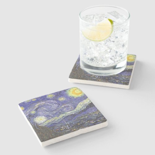 Starry Night by Vincent van Gogh Stone Coaster