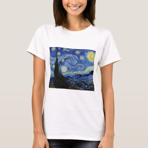 Starry Night by Vincent Van Gogh T_Shirt