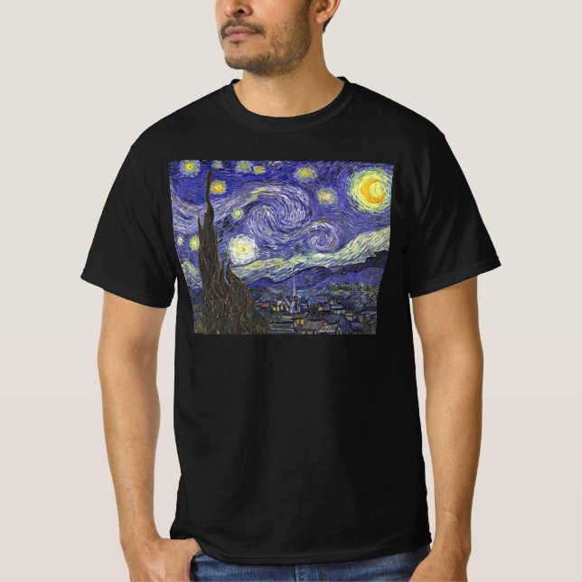 Starry Night by Vincent van Gogh T-Shirt (Front)