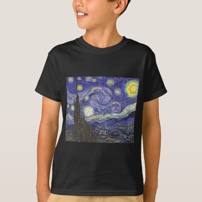 Starry Night by Vincent van Gogh T-Shirt (Front)