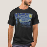 Starry Night by Vincent Van Gogh T-Shirt<br><div class="desc">One of the most famous paintings by Vincent Van Gogh. Starry Night is a beautiful blue oil on canvas painting by Van Gogh and this is the highest available quality on Zazzle so you can expect top quality printing results. Available on many diffrent gifts, electronic cases, prints and more! Just...</div>
