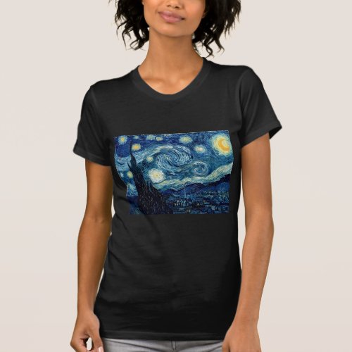 Starry Night By Vincent Van Gogh T_Shirt