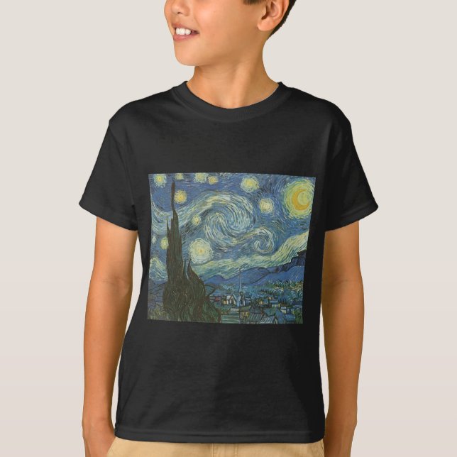 Starry Night by Vincent Van Gogh T-Shirt (Front)