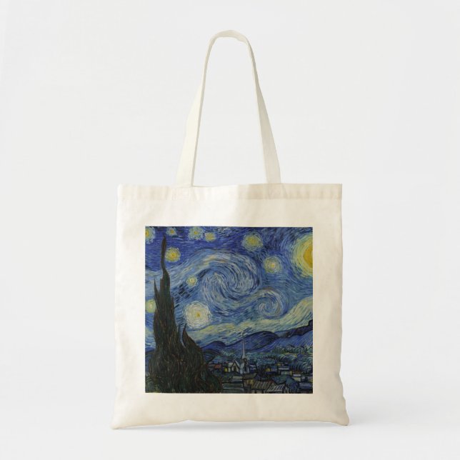 Starry Night by Vincent Van Gogh Tote Bag (Front)