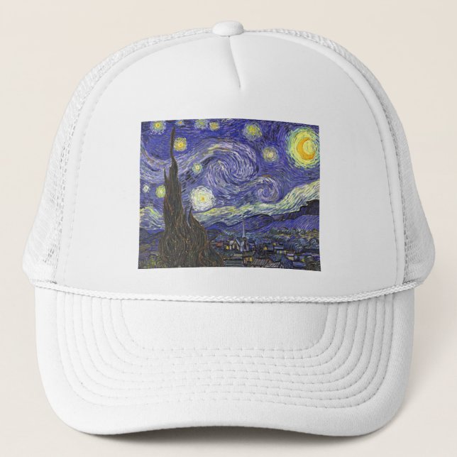 Starry Night by Vincent van Gogh Trucker Hat (Front)