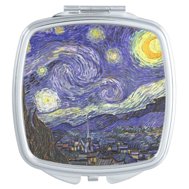 Starry Night by Vincent van Gogh Vanity Mirror (Front)