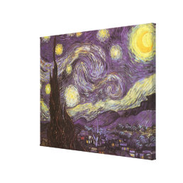 Starry Night by Vincent van Gogh, Vintage Fine Art Canvas Print