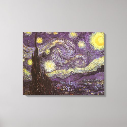 Starry Night by Vincent van Gogh Vintage Fine Art Canvas Print