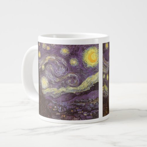 Starry Night by Vincent van Gogh Vintage Fine Art Giant Coffee Mug
