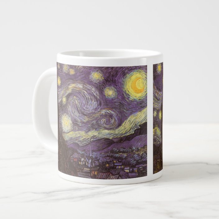 Starry Night By Vincent Van Gogh Vintage Fine Art Giant Coffee Mug Zazzle Com