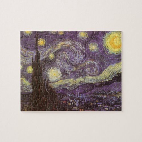 Starry Night by Vincent van Gogh Vintage Fine Art Jigsaw Puzzle