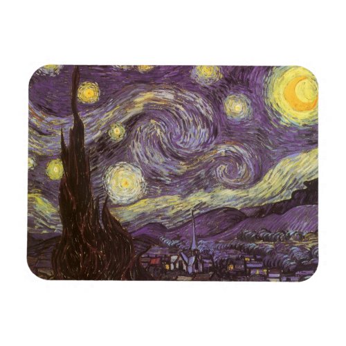 Starry Night by Vincent van Gogh Vintage Fine Art Magnet