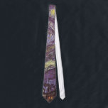 Starry Night by Vincent van Gogh, Vintage Fine Art Neck Tie<br><div class="desc">Starry Night (1889) by Vincent van Gogh is a vintage post impressionism fine art landscape nature painting. A view of a city in a valley at night with the clouds swirling, the stars shining and a beautiful golden yellow crescent moon. It was painted during the day from memory and is...</div>