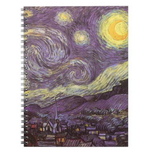 Starry Night by Vincent van Gogh Vintage Fine Art Notebook