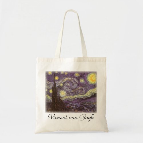 Starry Night by Vincent van Gogh Vintage Fine Art Tote Bag