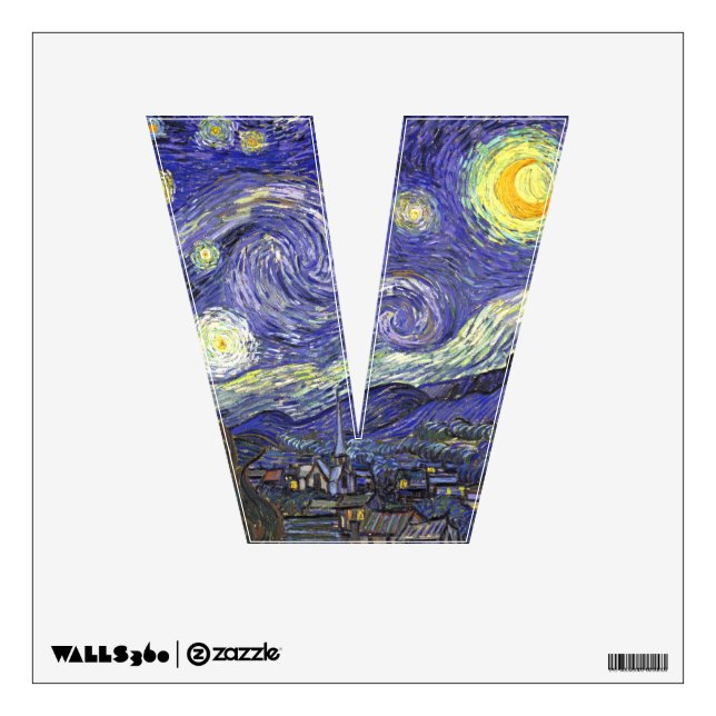 Starry Night by Vincent van Gogh Wall Decal (Front)