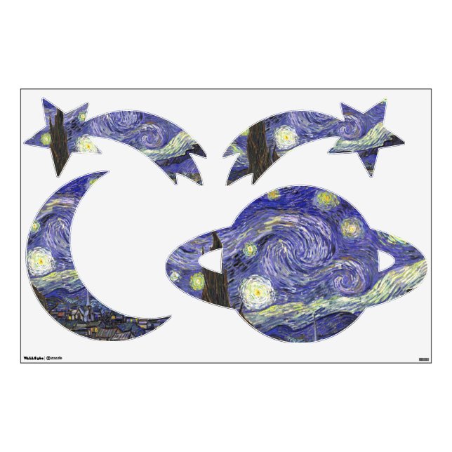 Starry Night by Vincent van Gogh Wall Sticker (Front)