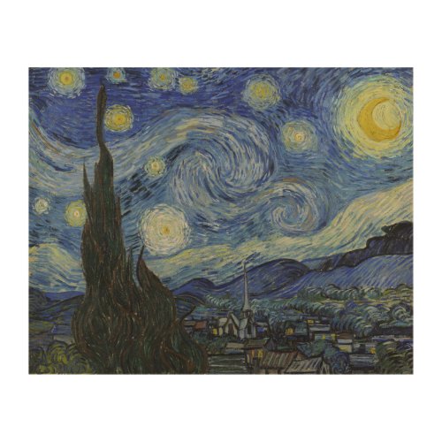 Starry Night by Vincent Van Gogh Wood Wall Decor