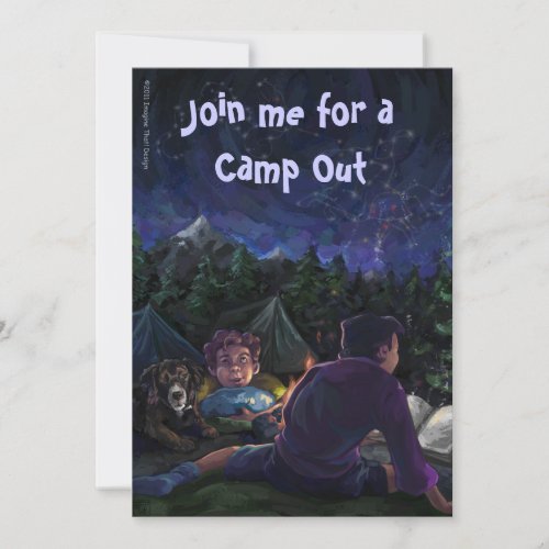 Starry Night Camp Out Invitation
