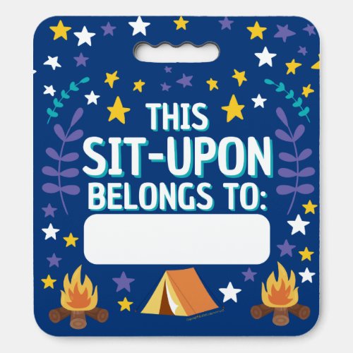 Starry Night Camping Scout Sit_Upon Seat Cushion
