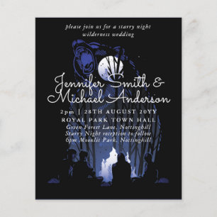 Starry Night Camping Wedding in Wilderness Invites