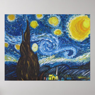 Starry Night Canvas Poster