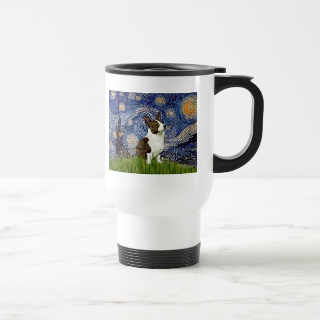 Starry Night - Cardigan Welsh Corgi Travel Mug (Right)