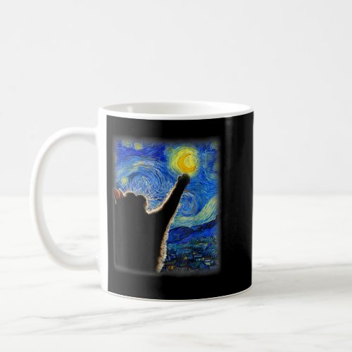 Starry Night Cat Cat Mom Cat Dad Cat Lover Van Coffee Mug